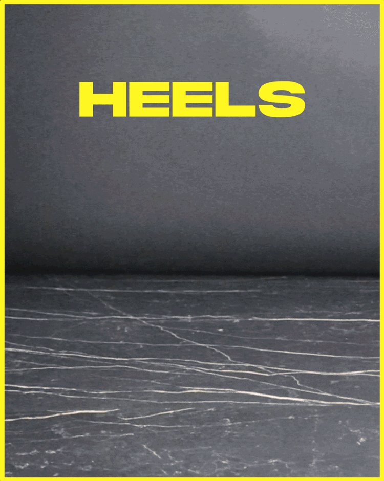  woman walking in heels
