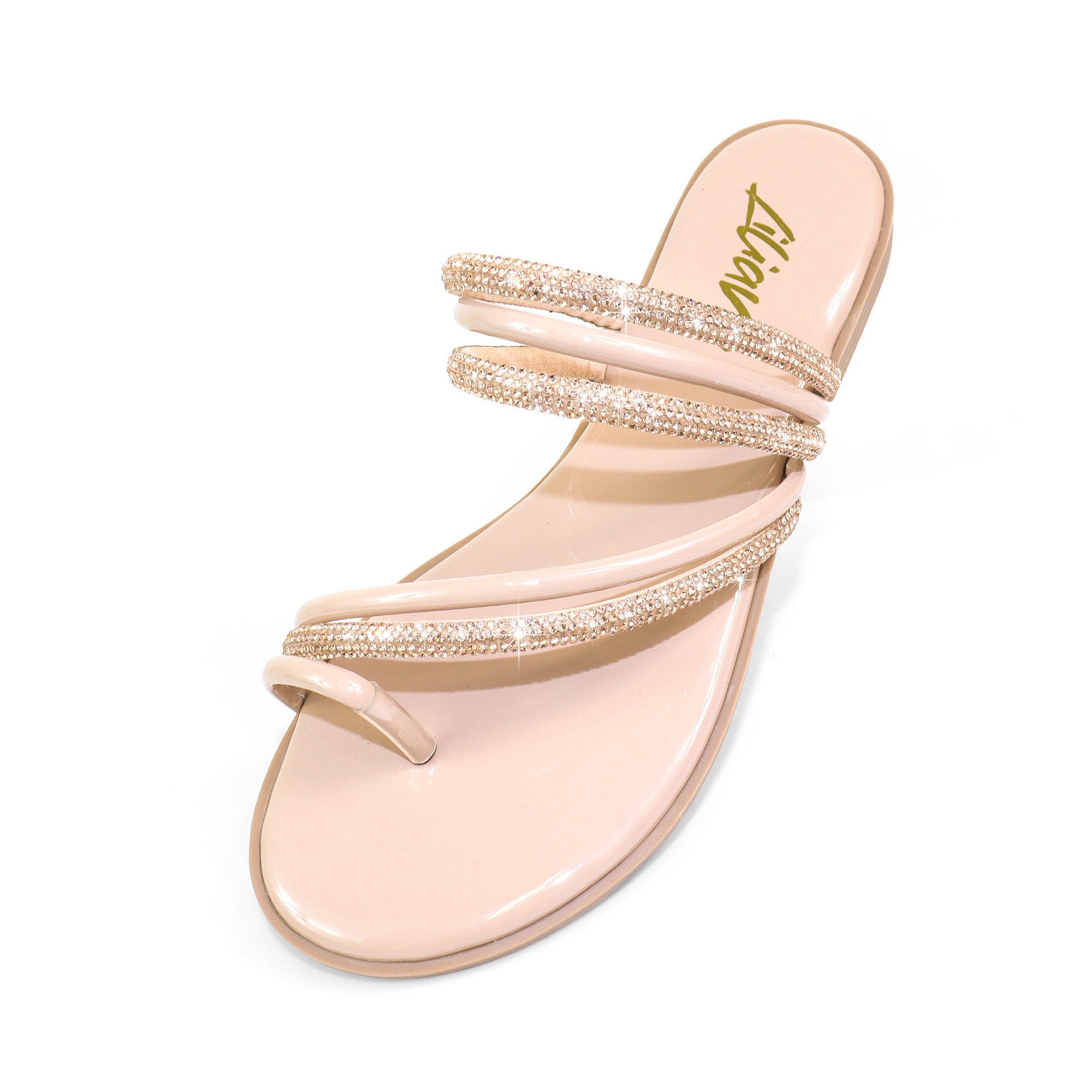 ADOREE-1 RHINESTONE SANDAL TOE RING NUDE