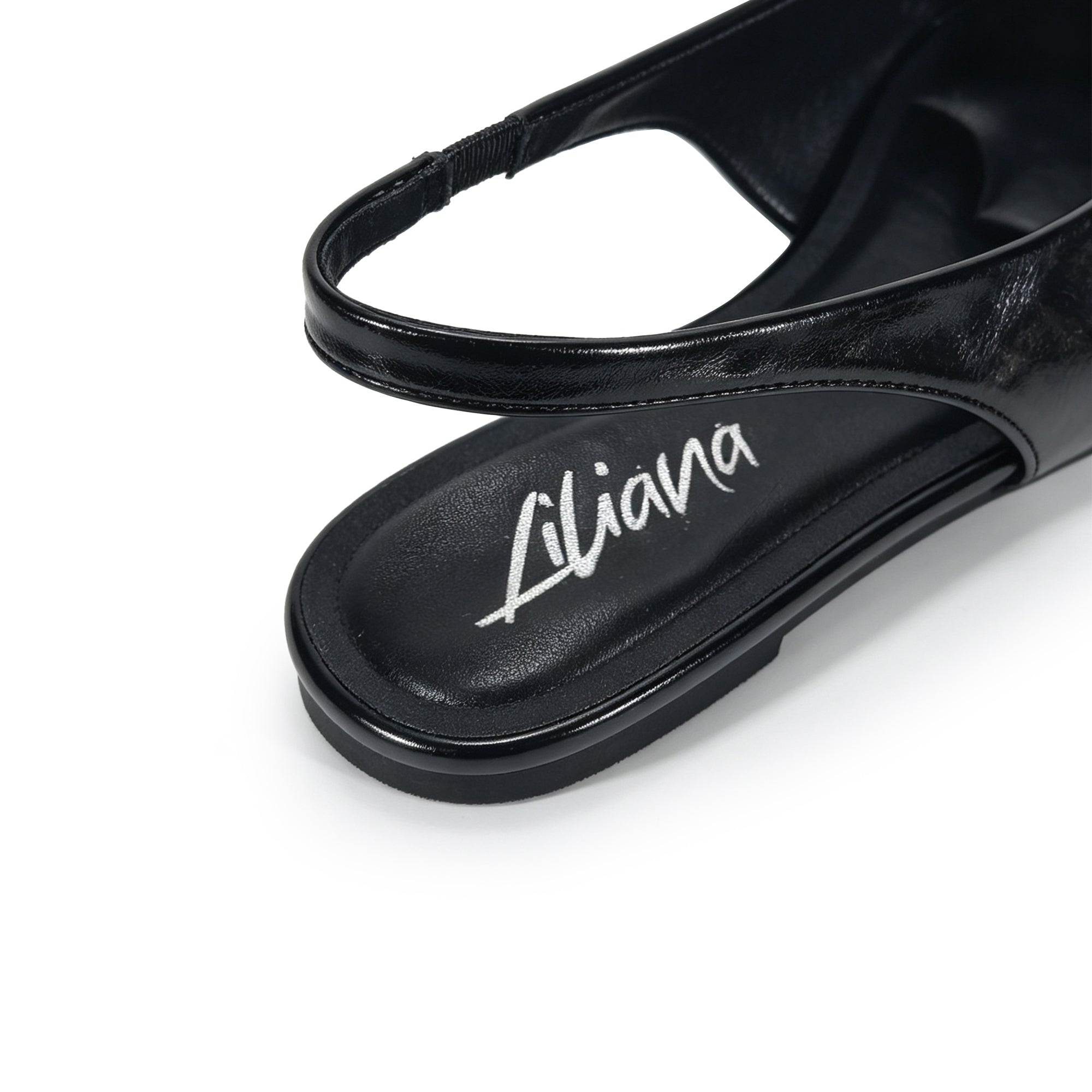 ADRIANA-2 KNOT BOW SLINGBACK W/ FLAT BLACK
