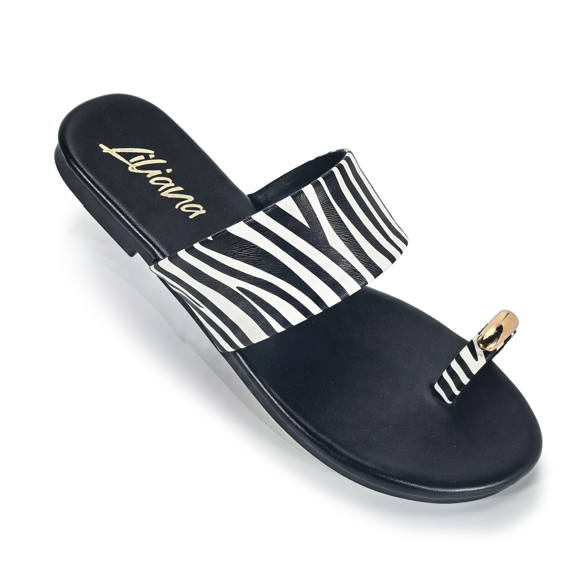 ALDITH-1 TOE RING SANDAL ZEBRA