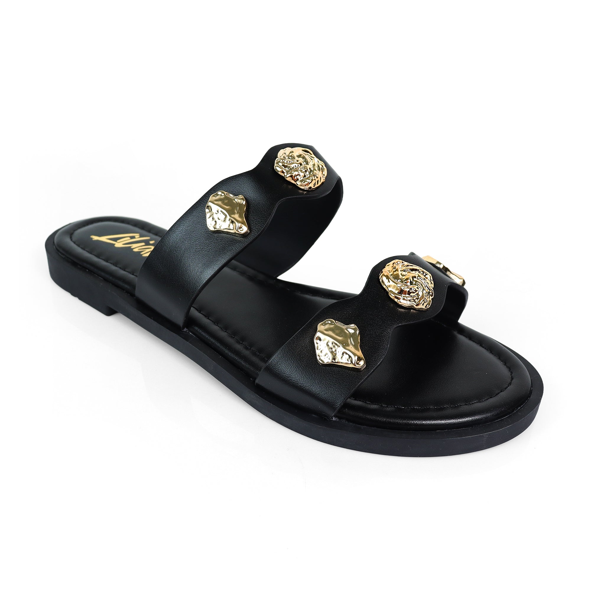 AMAYA-2 OPEN DUO STRAP SANDAL BLACK