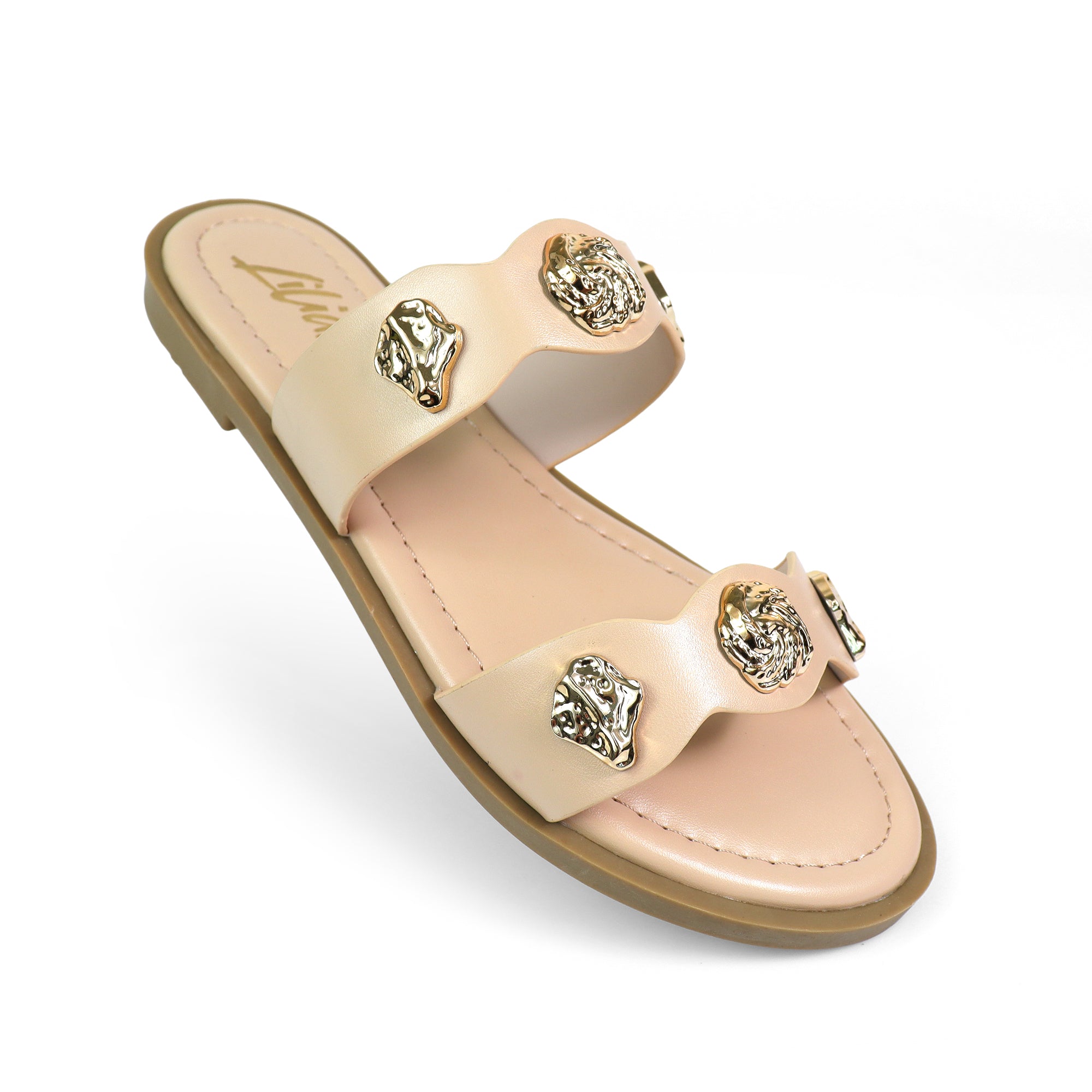 AMAYA-2 OPEN DUO STRAP SANDAL NUDE