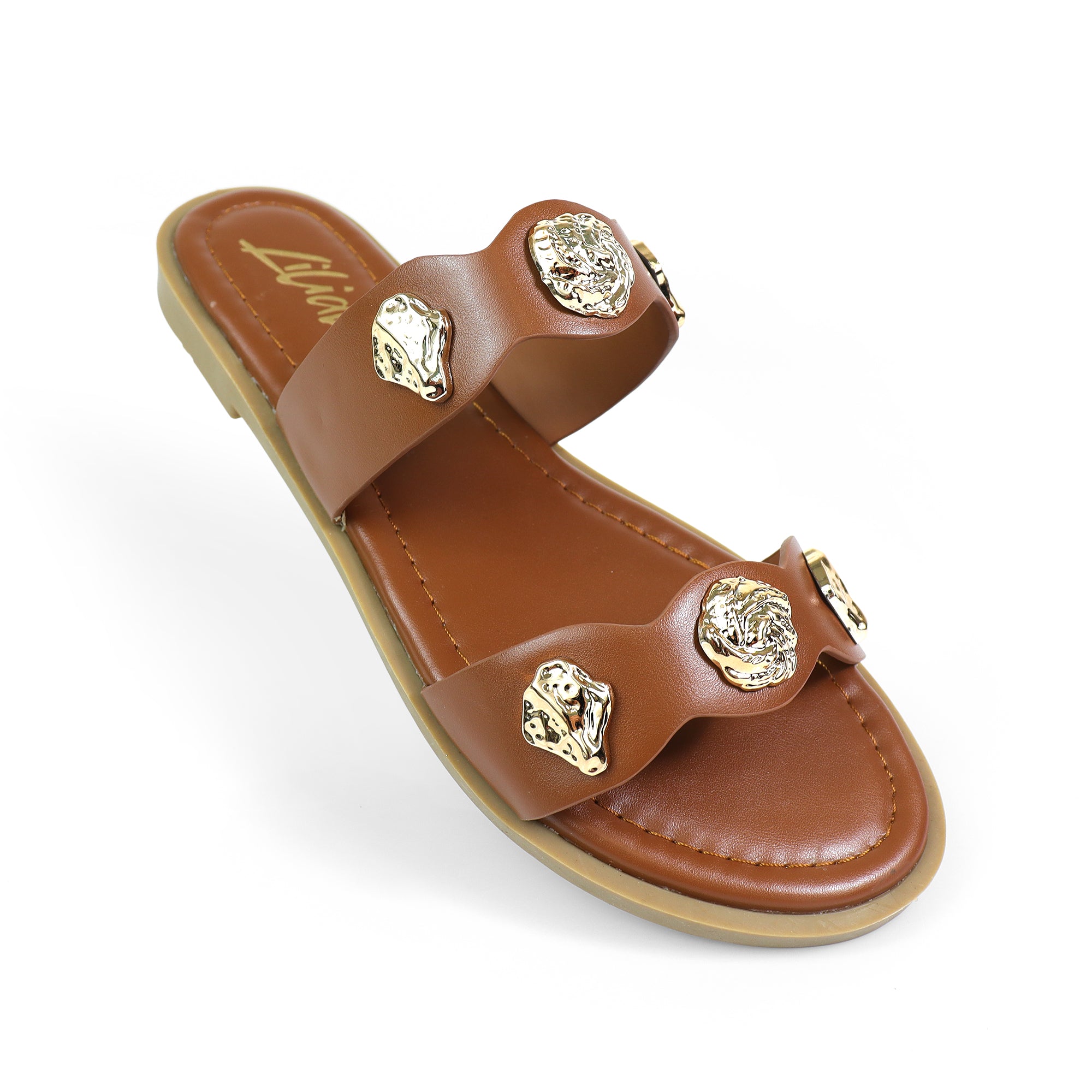 AMAYA-2 OPEN DUO STRAP SANDAL TAN