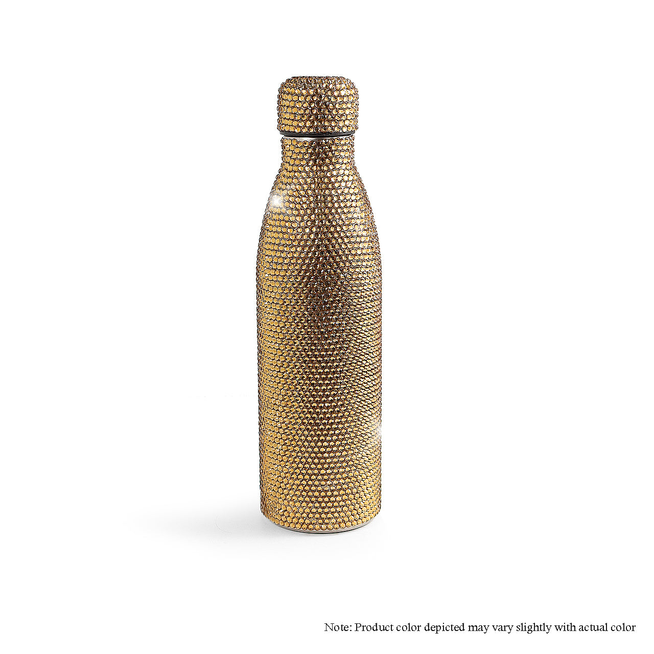 B-LUXCUP-2 ALL RHINESTONE WATER BOTTLE (24 OZ) - BRONZE