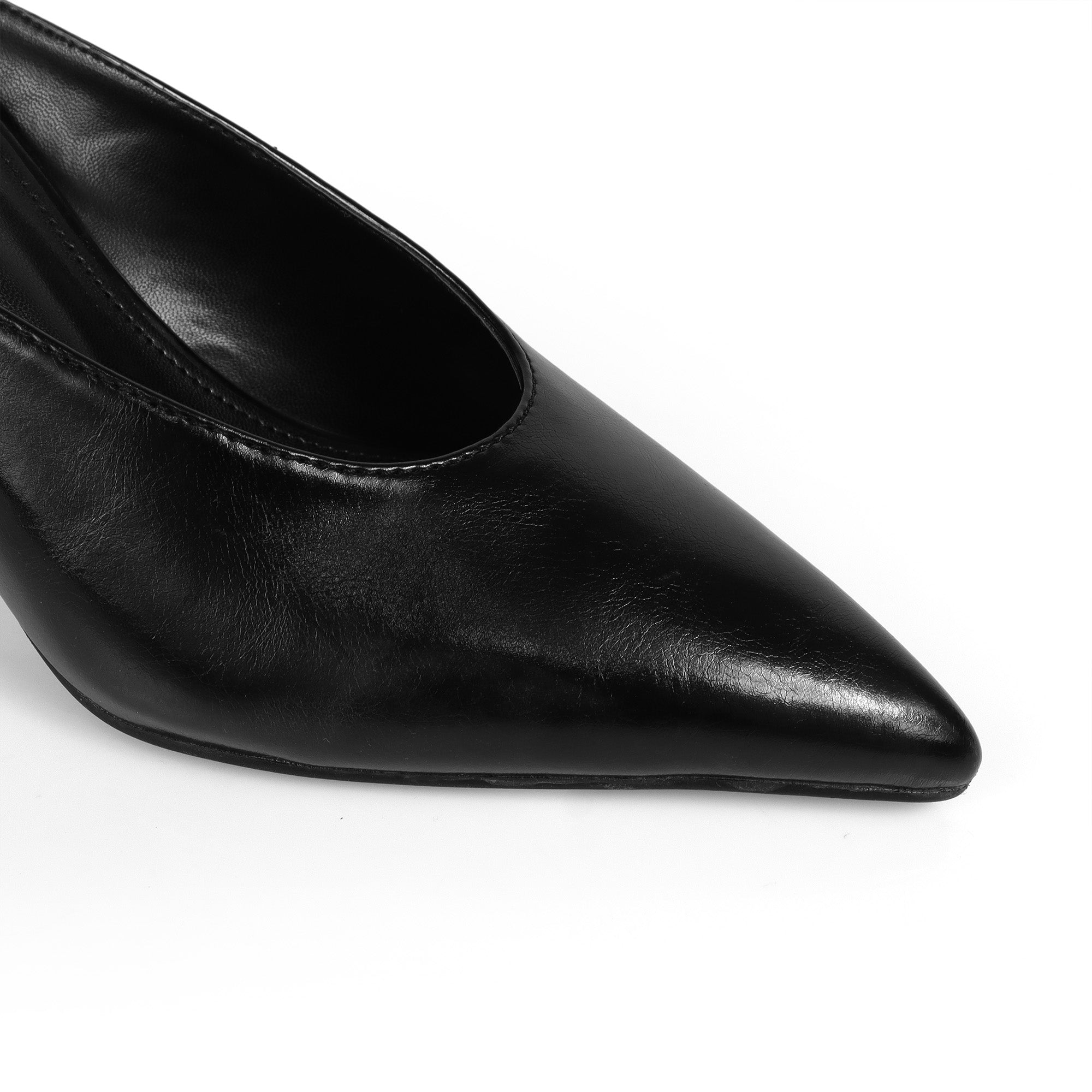 BERED-1 POINTED TOE MULE W/ HEEL BLACK