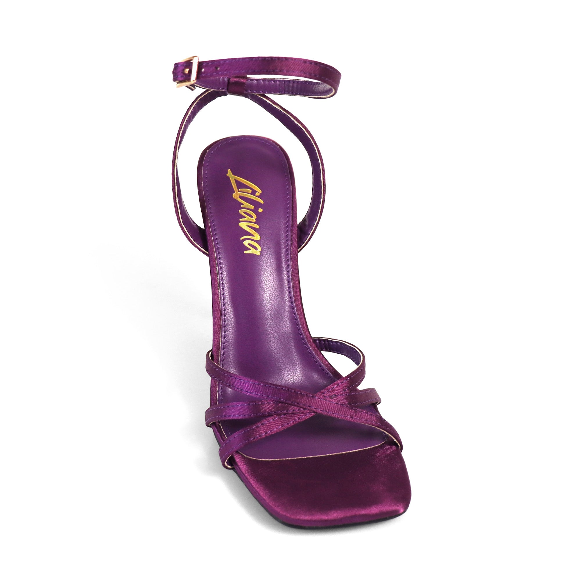 BOLIVIA-1 STRAP SANDAL W/ MATEL HEEL PURPLE