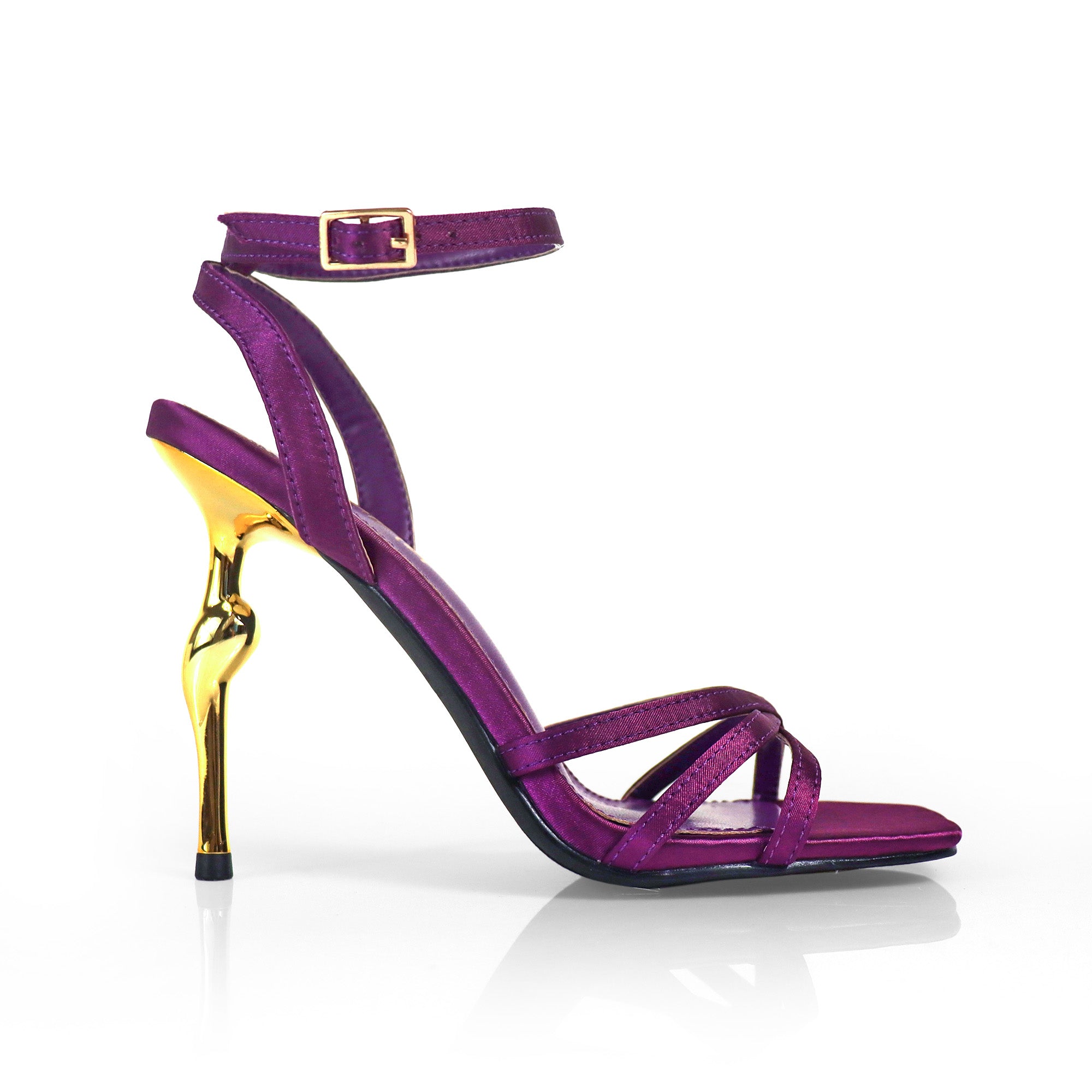 BOLIVIA-1 STRAP SANDAL W/ MATEL HEEL PURPLE
