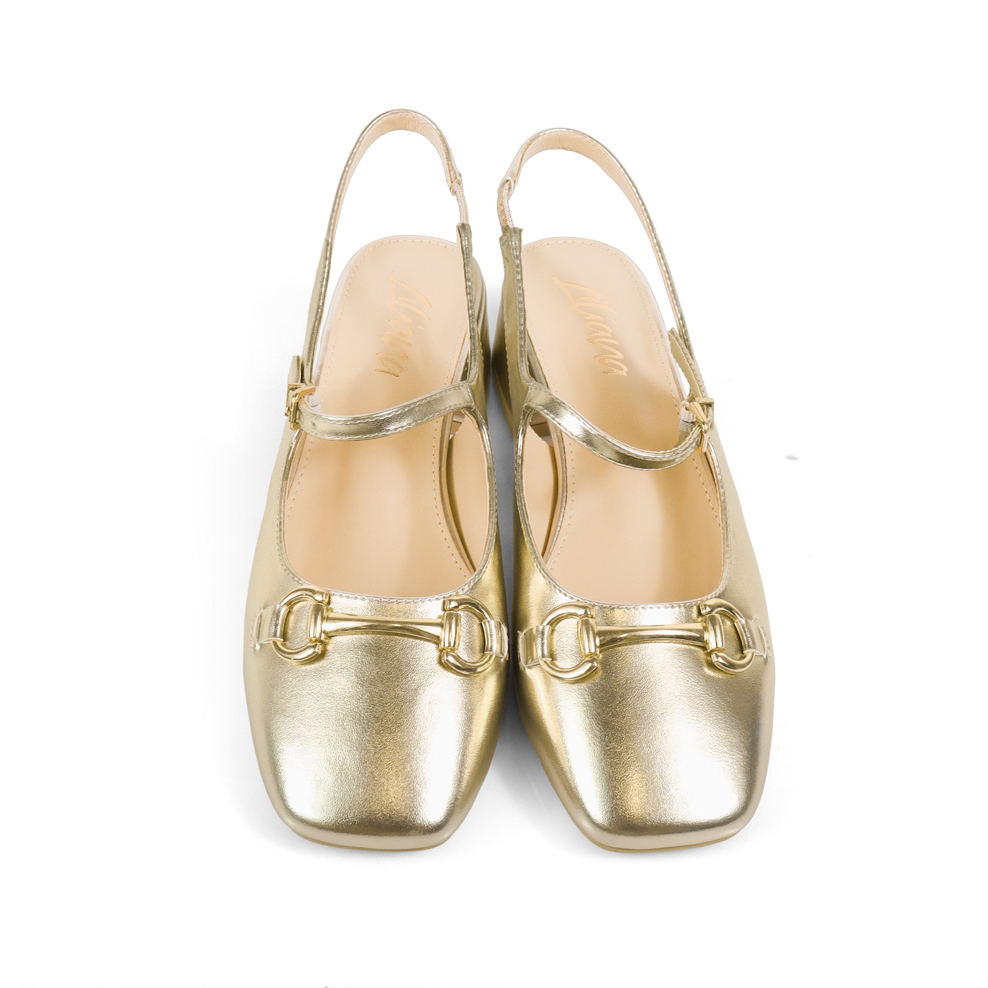 CANAAN-1 HORSEBIT SLINGBACK PUMP GOLD