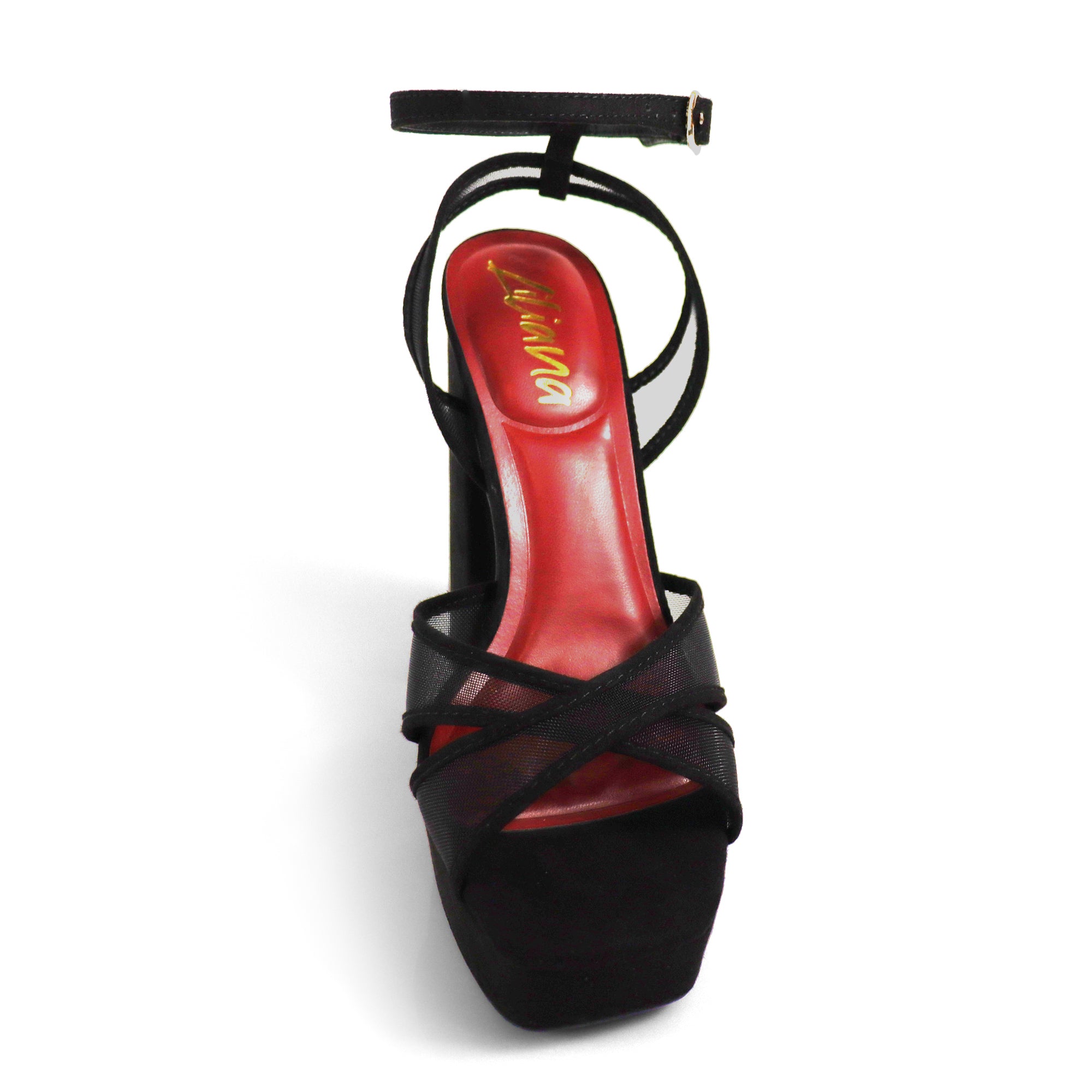 GIA-31 ANKLE STRAP PLATFORM HEEL BLACK