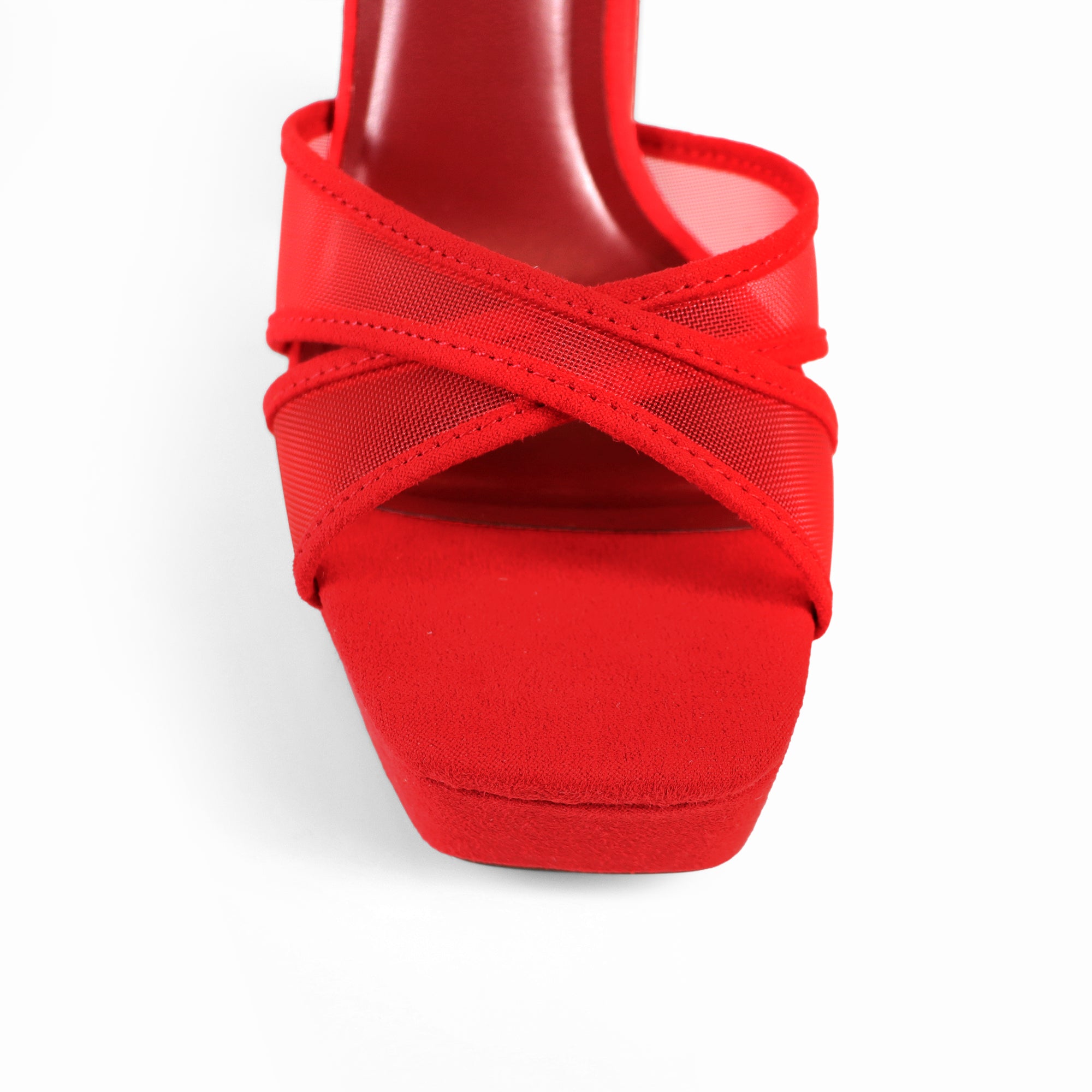 GIA-31 ANKLE STRAP PLATFORM HEEL RED