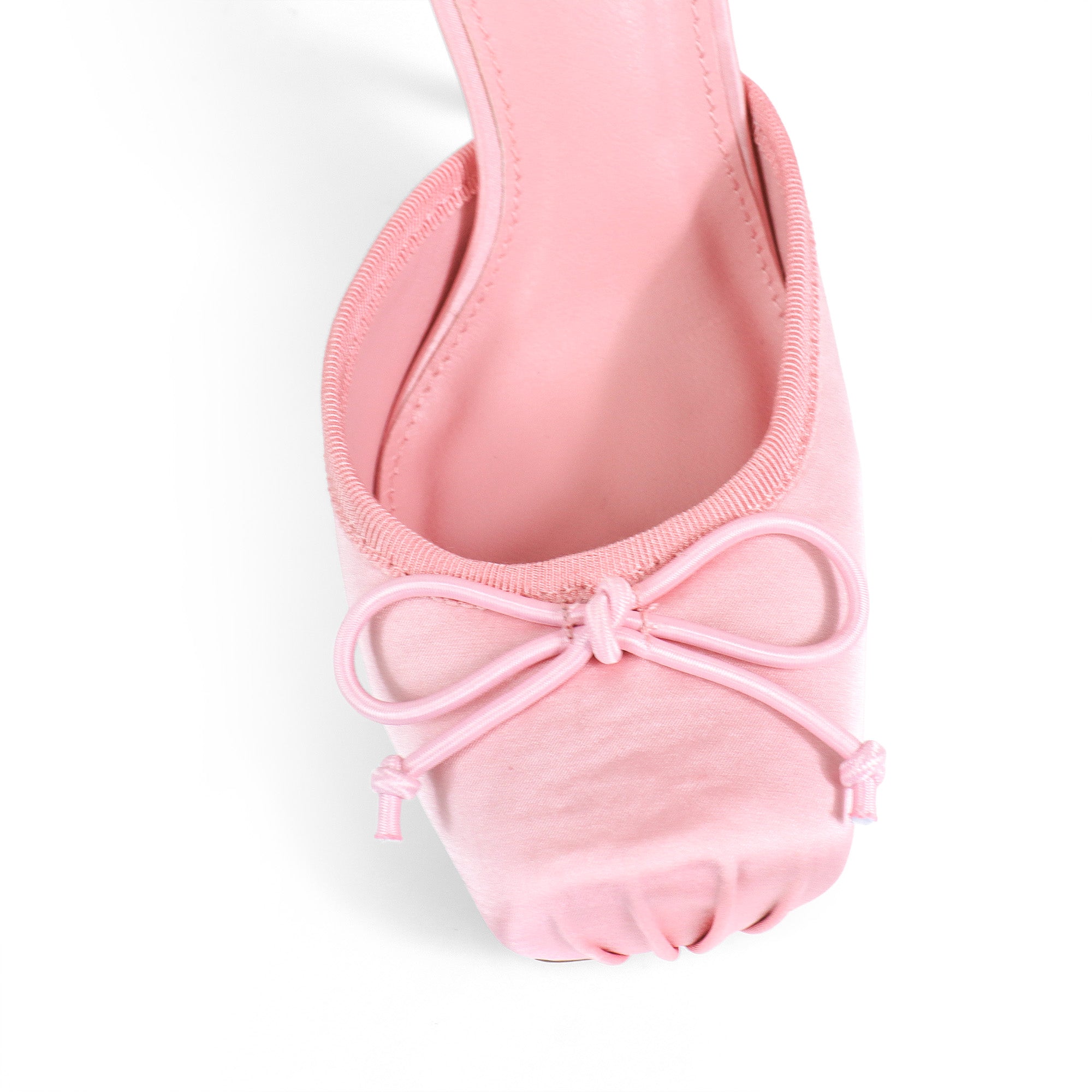 ITZA-2 POINTE TOE KNEE HIGH SOCK PUMP W/ STILETTO HEEL PINK