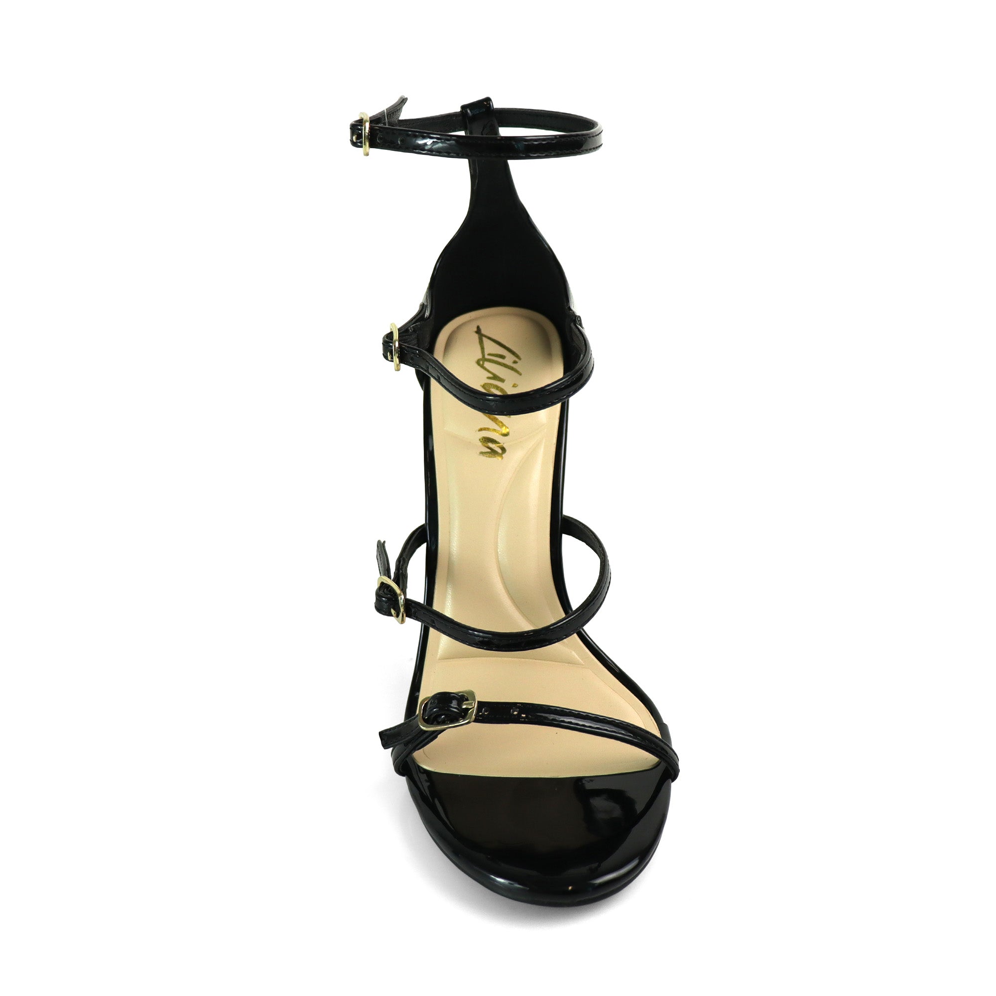 LAUCY-1 STRAPPY W/HEEL BLACK
