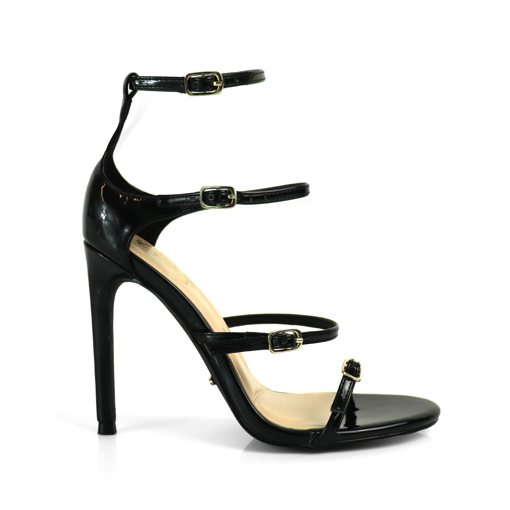 LAUCY-1 STRAPPY W/HEEL BLACK