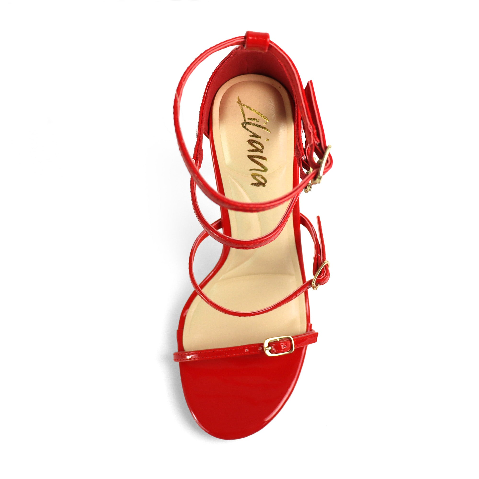LAUCY-1 STRAPPY W/HEEL RED