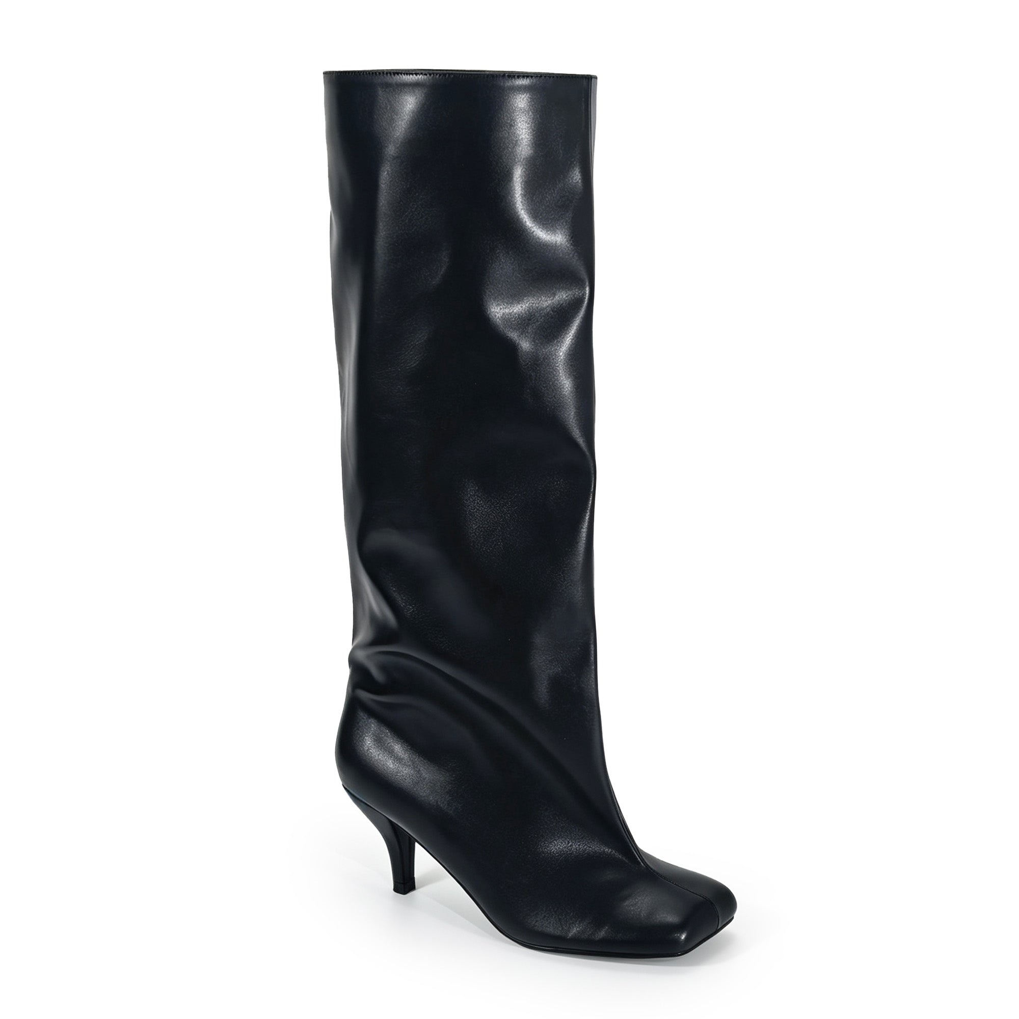 LIMA-1 SQUARED TOE BOOTS W/ HEEL BLACK
