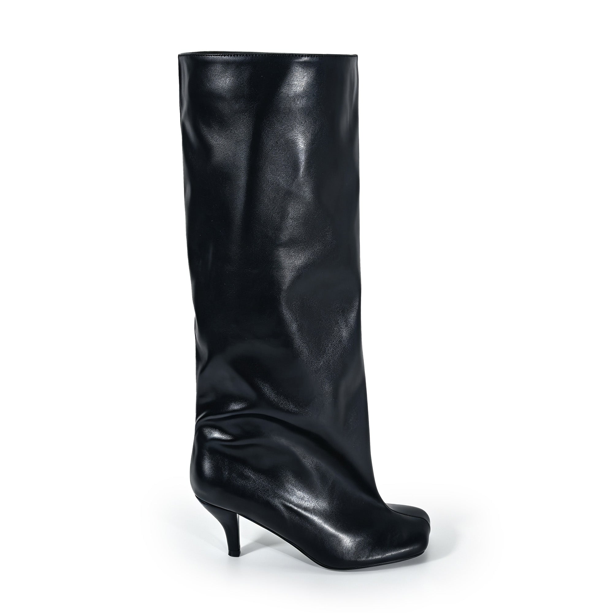 LIMA-1 SQUARED TOE BOOTS W/ HEEL BLACK