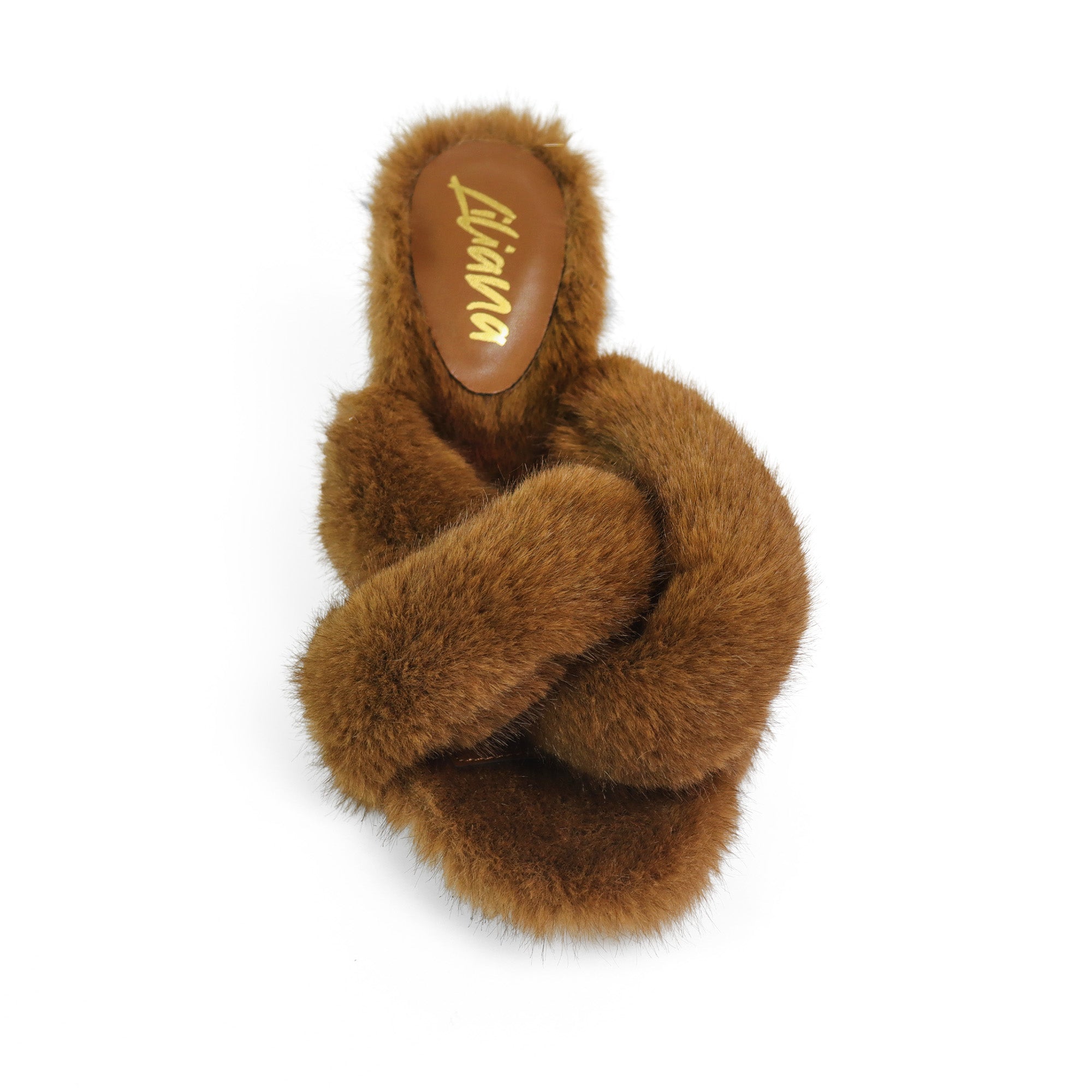 LUX-1 CROSS FLUFFY W/HEEL BROWN