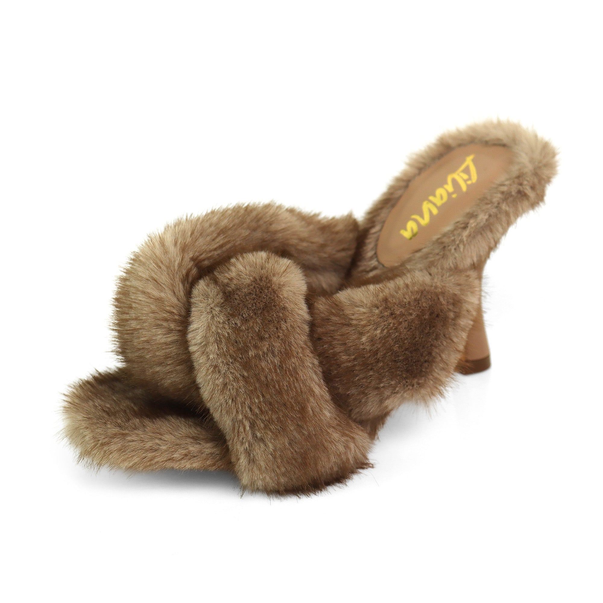 LUX-1 CROSS FLUFFY W/HEEL TAUPE
