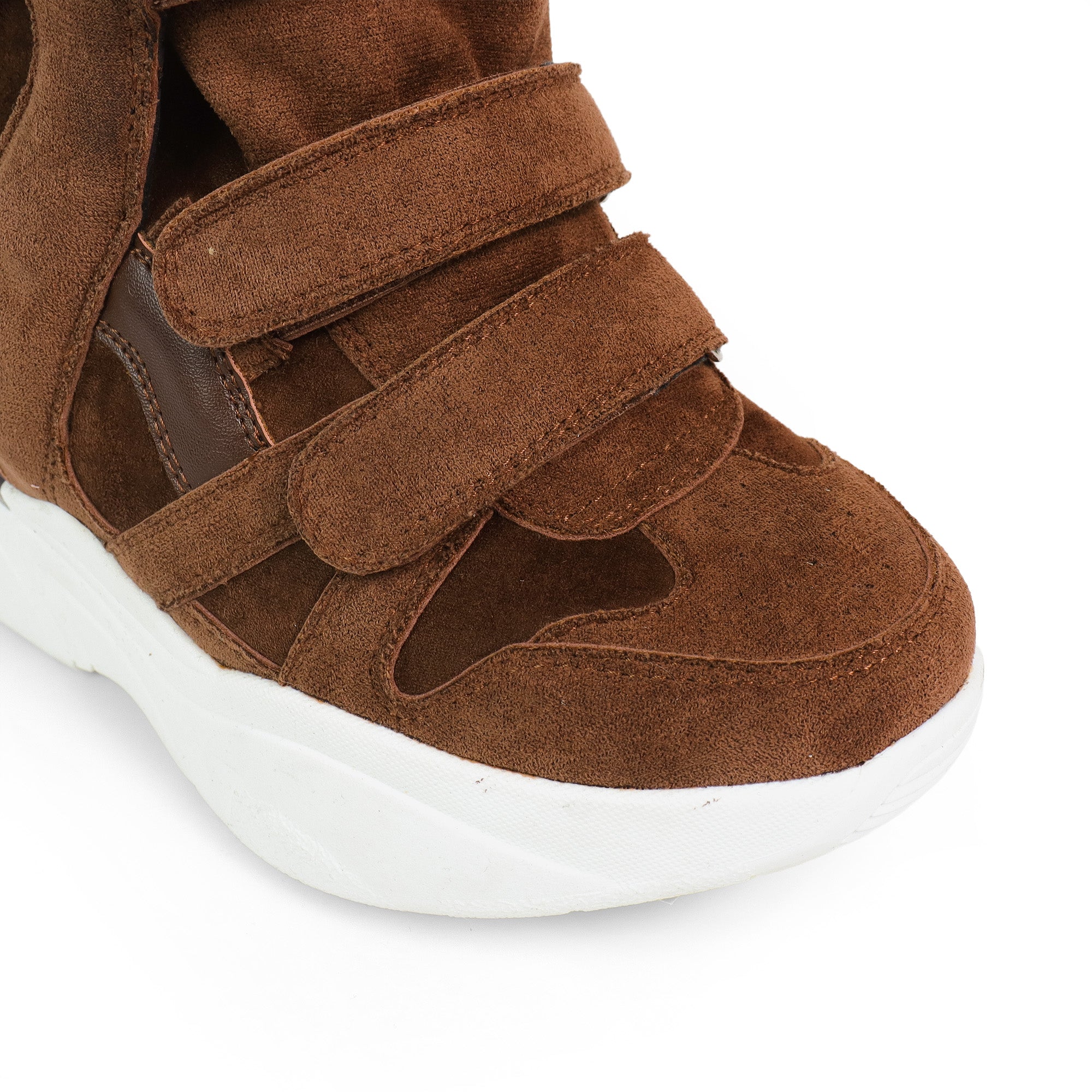 MARANTO-3 SPORTY SNEAKER WEDGE CHOCOLATE SUEDE