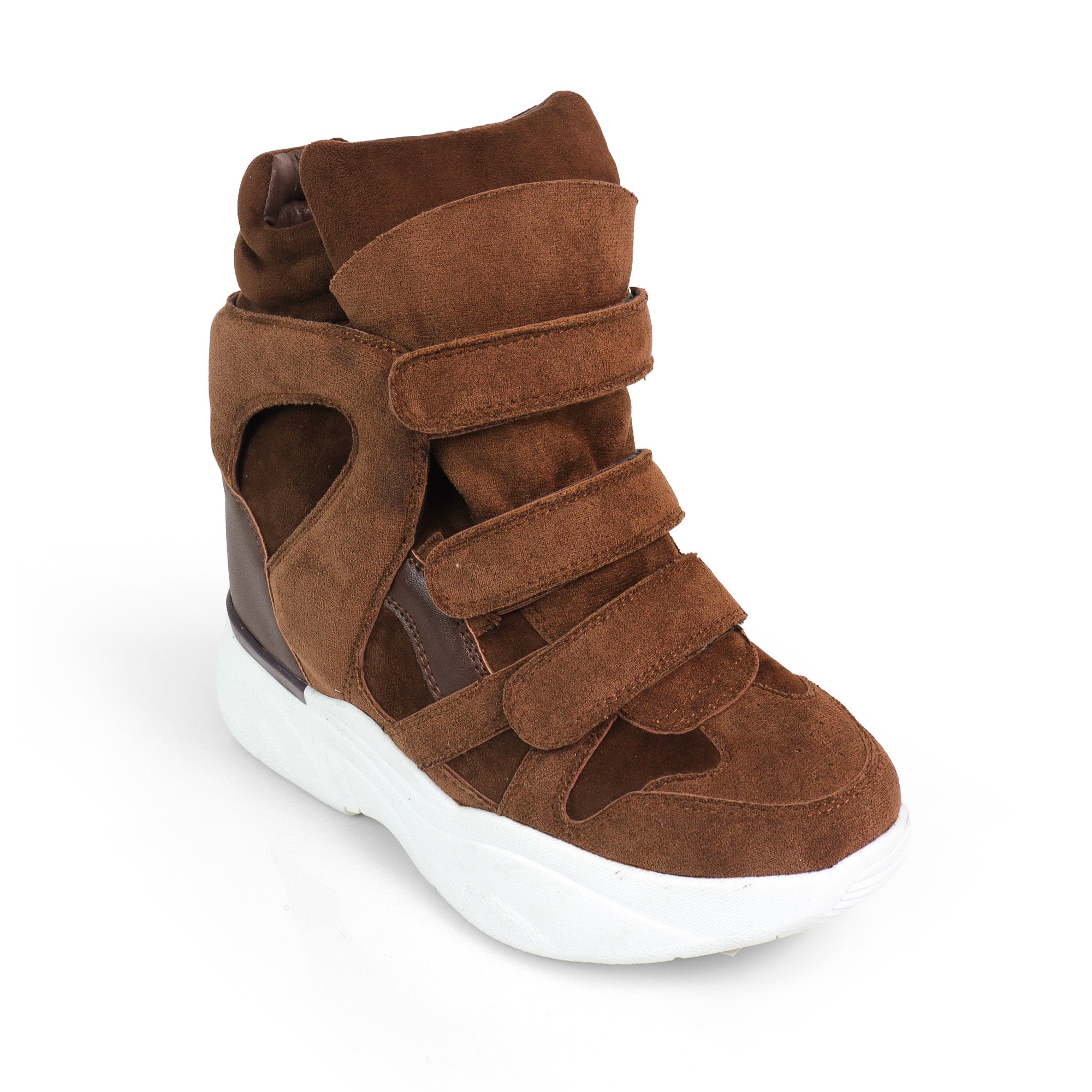 MARANTO-3 SPORTY SNEAKER WEDGE CHOCOLATE SUEDE