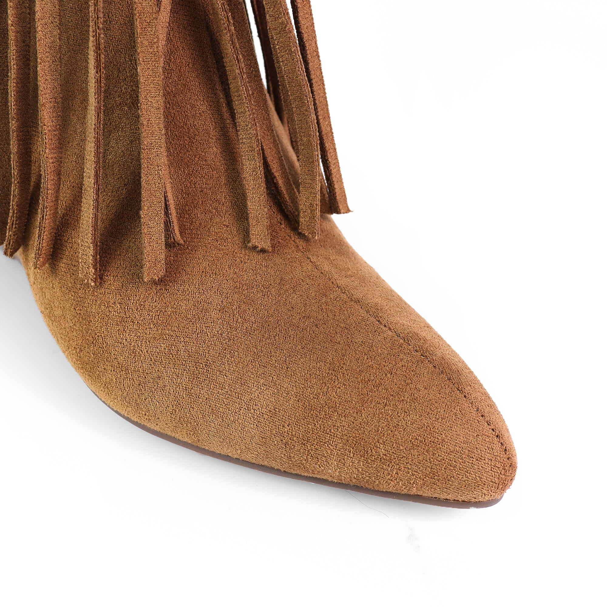 MUTTO-6 FRINGE MUTTO SHORT BOOTS TAN