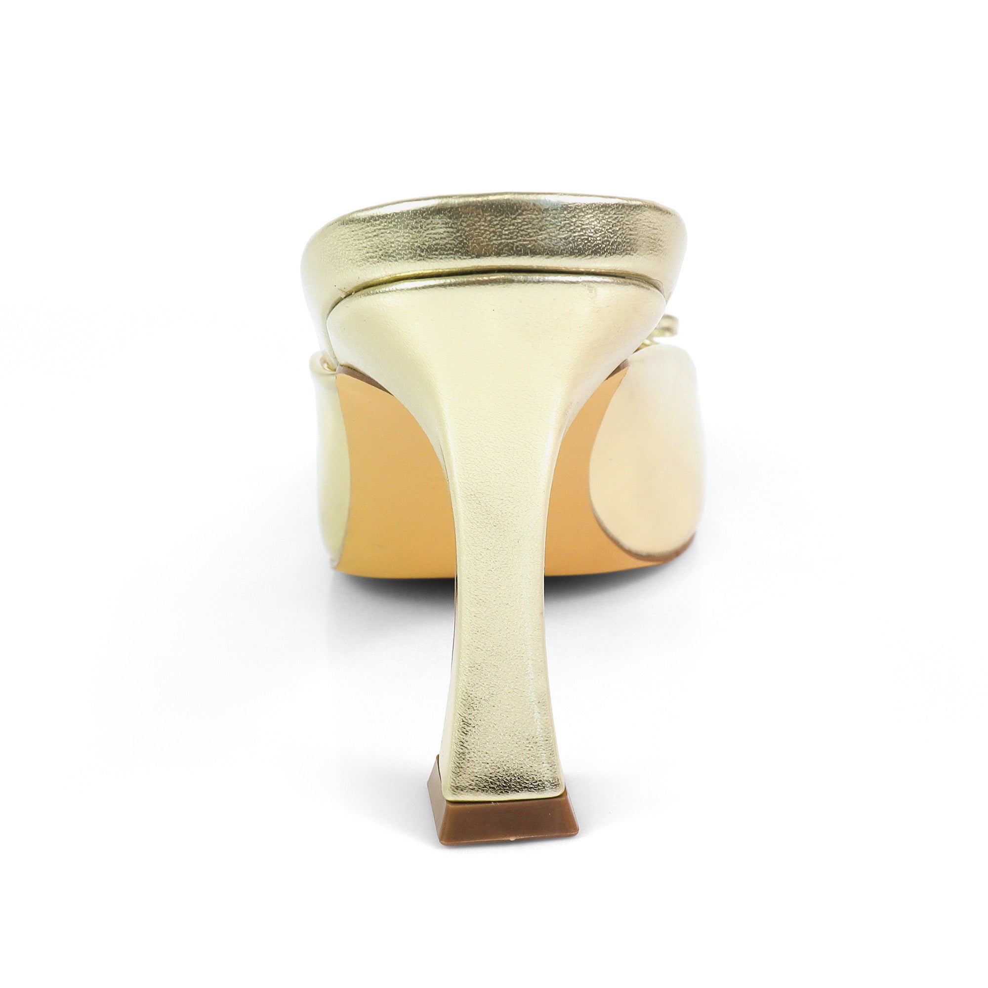NOOSA-1 BALLET SATIN BOW PUMP W/ SPOOL HEEL GOLD