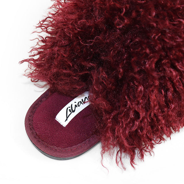 RORO-2 FLUFFY SANDAL BURGUNDY