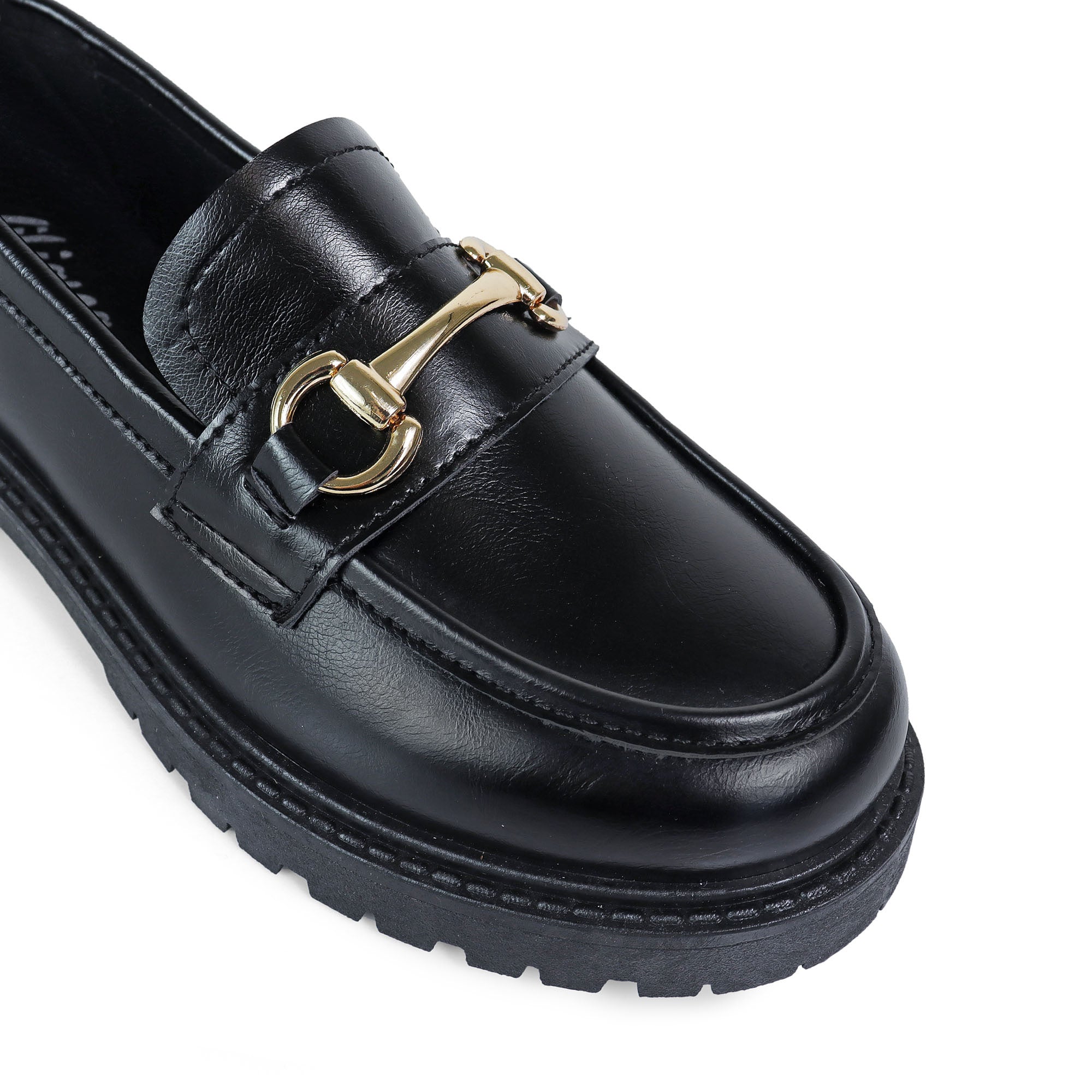 SENSO-2 THICK SOLE LOAFER WITH BUCKLE BLACK