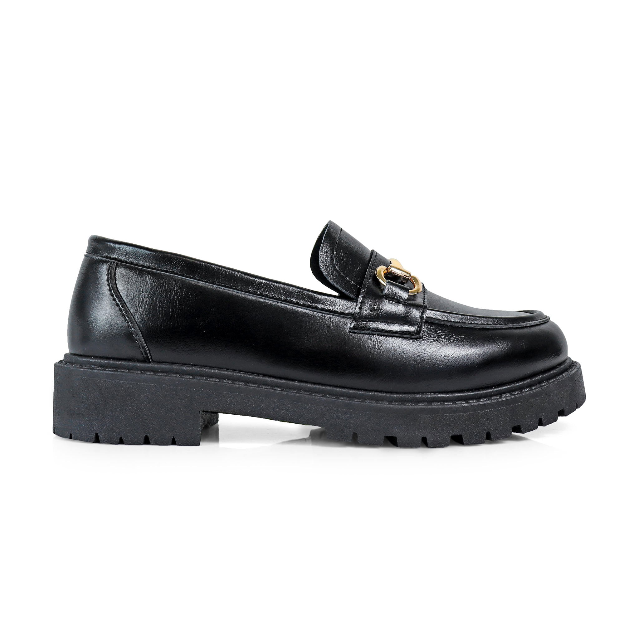 SENSO-2 THICK SOLE LOAFER WITH BUCKLE BLACK