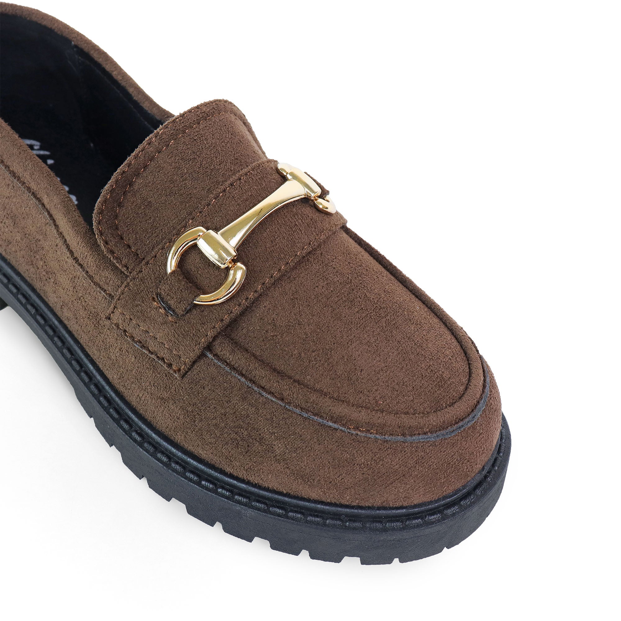 SENSO-2 THICK SOLE LOAFER WITH BUCKLE CHOCOLATE SUEDE