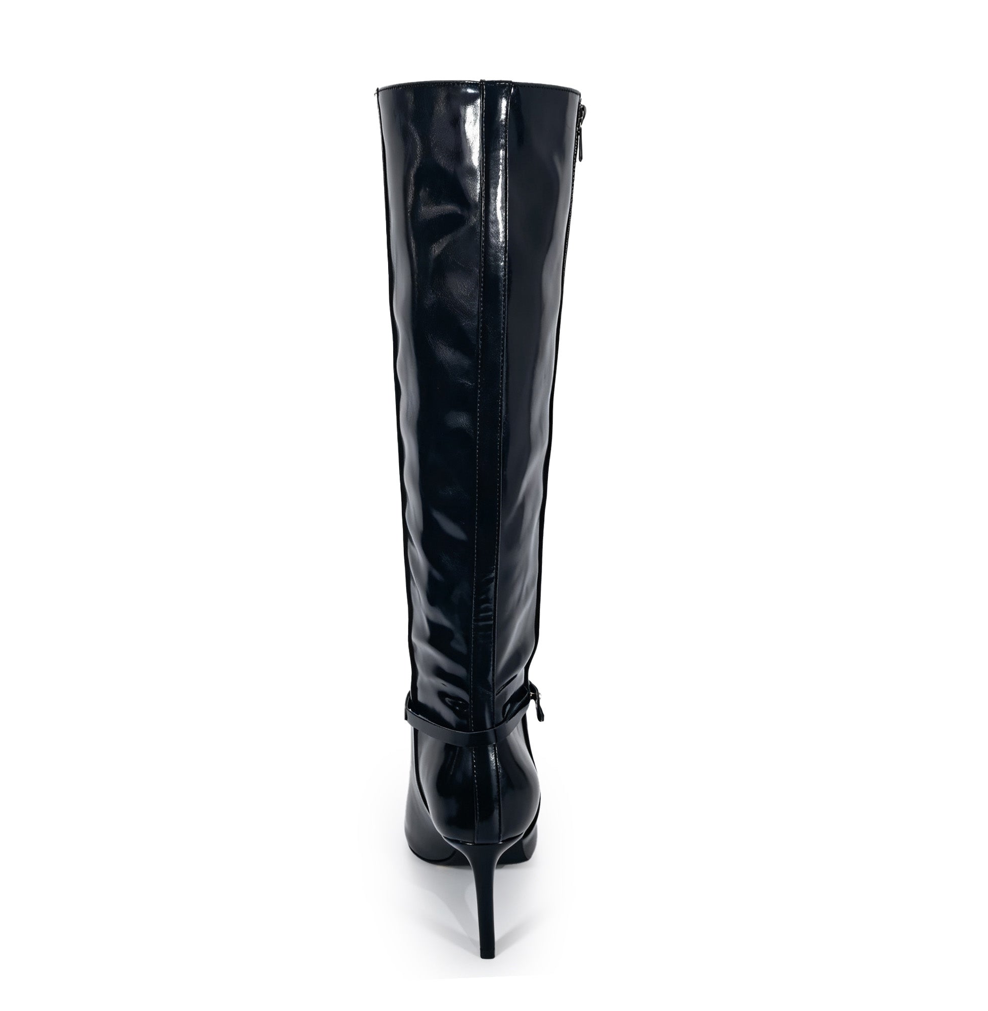 TAMSYN-1 RING CALF LENGTH SHAFT BOOTS BLACK