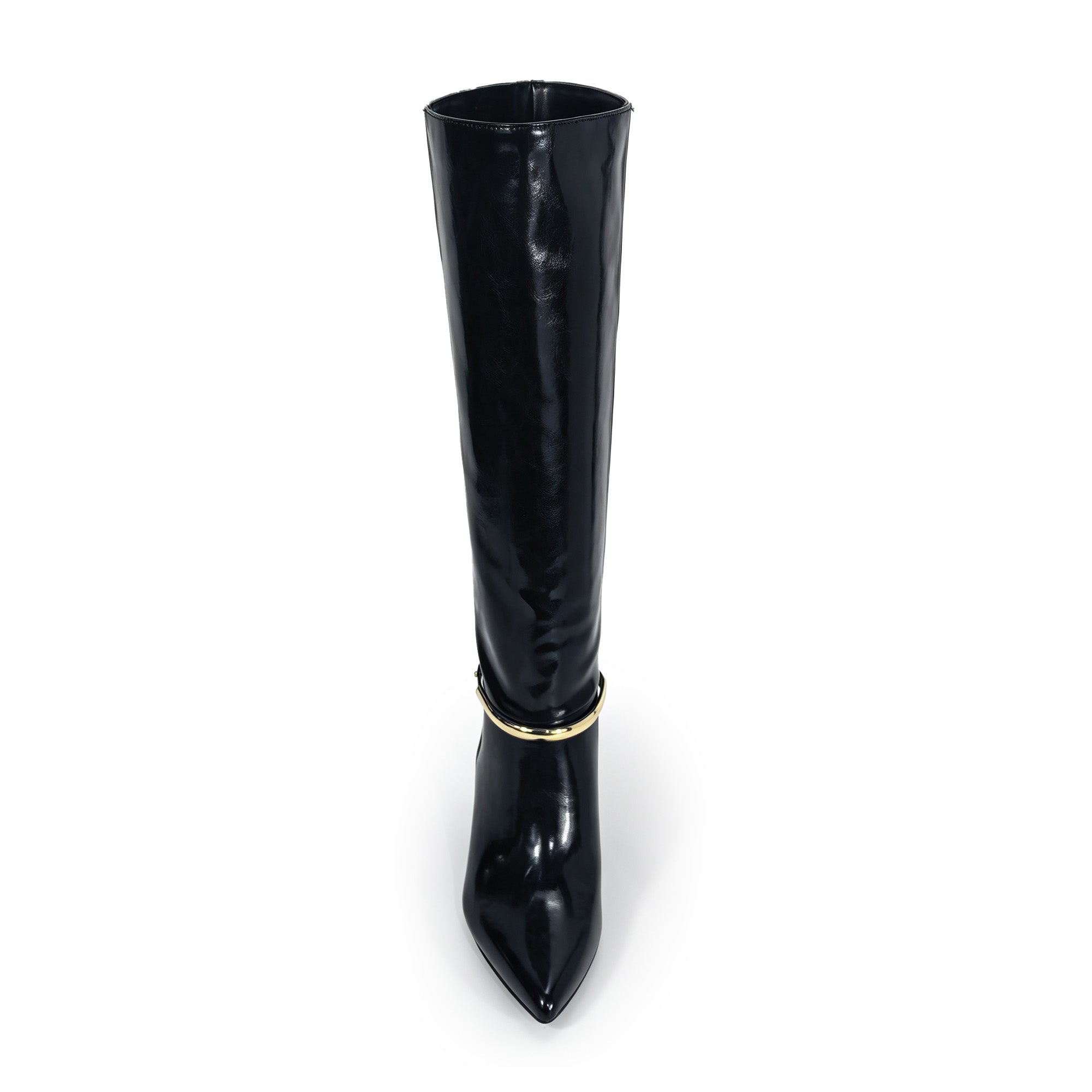 TAMSYN-1 RING CALF LENGTH SHAFT BOOTS BLACK