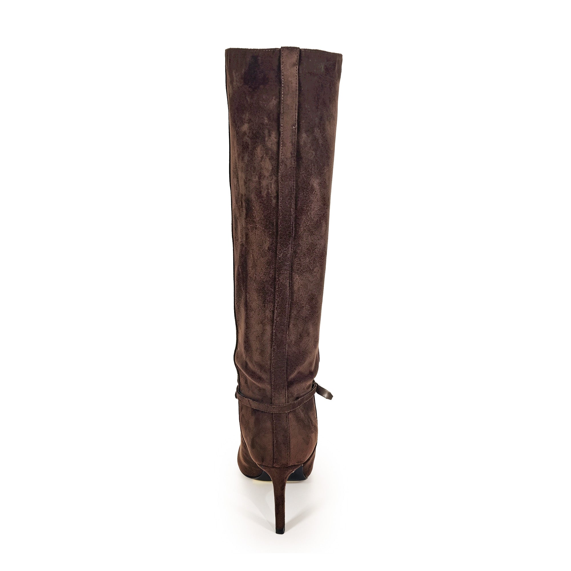 TAMSYN-1 RING CALF LENGTH SHAFT BOOTS CHOCOLATE SUEDE