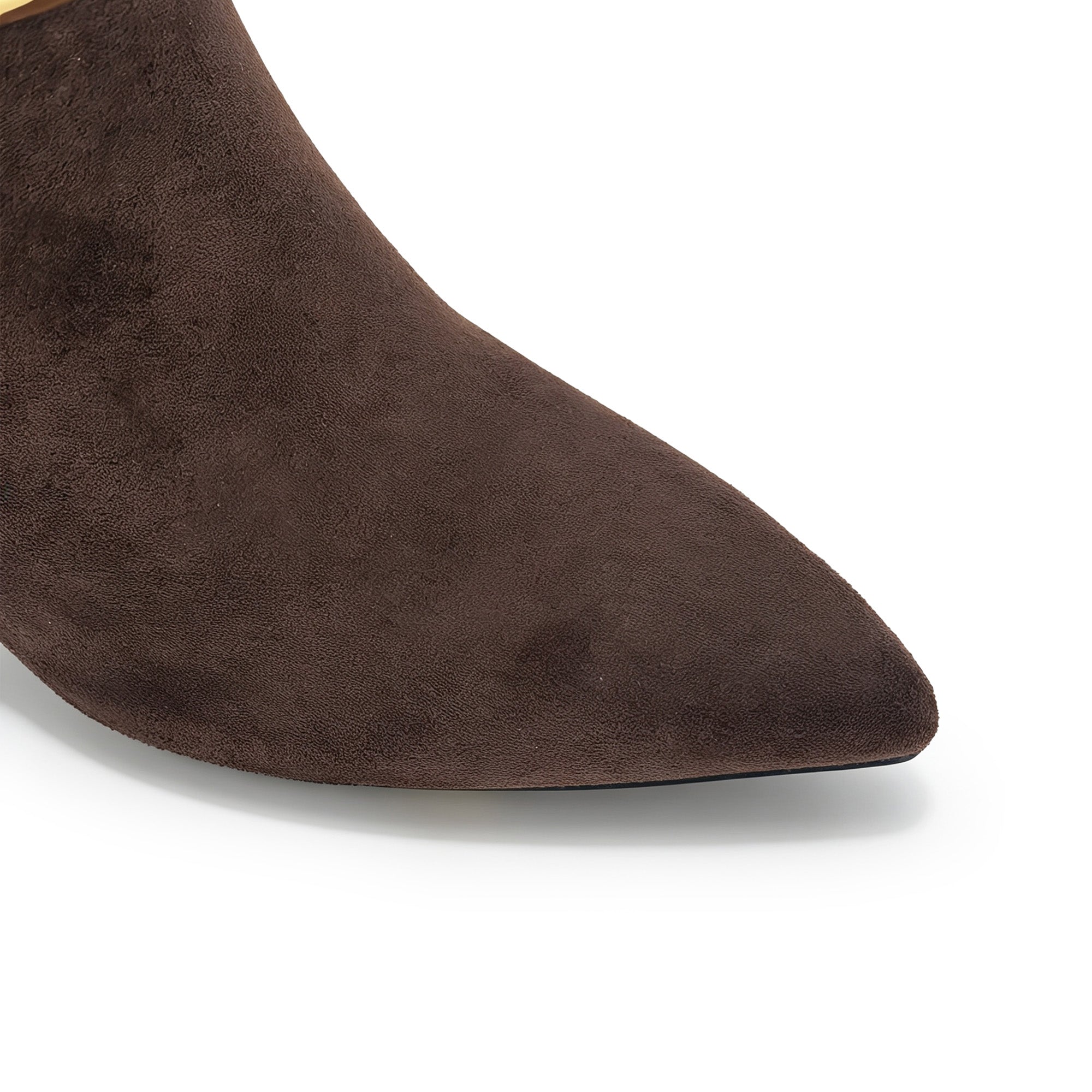 TAMSYN-1 RING CALF LENGTH SHAFT BOOTS CHOCOLATE SUEDE