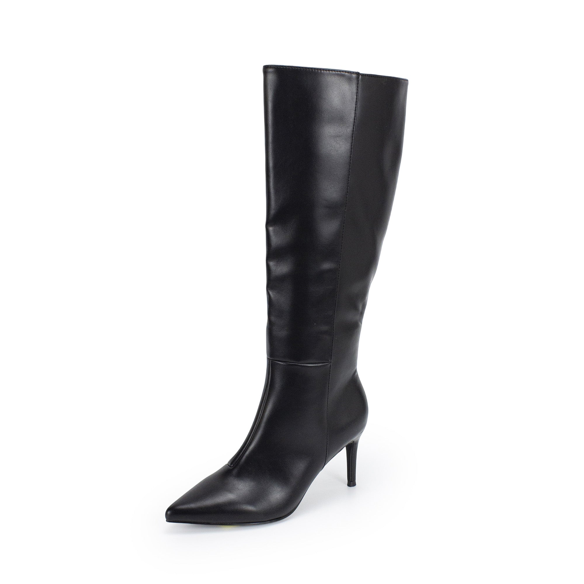 VANESSA-3 KNEE HEIGHT BOOTS BLACK BLACK PU